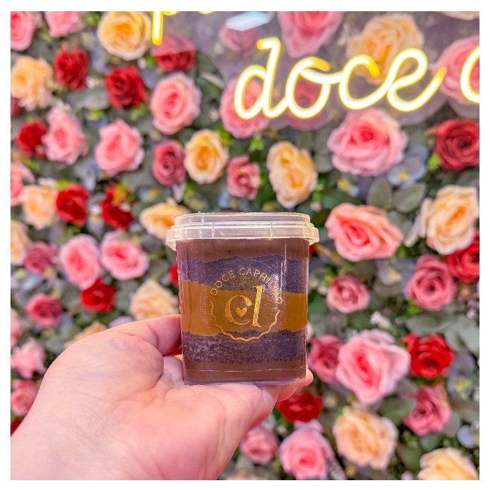Bolo no pote de Doce de leite com Chocolate